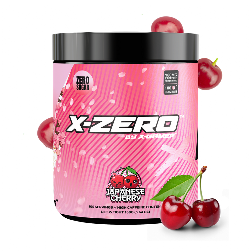 X-Zero Japanese Cherry – Sockerfri Energidryck (100 portioner)